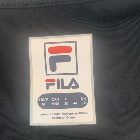 Fila black racer back tank with asymmetrical ruffle size M - Picture 5 of 9